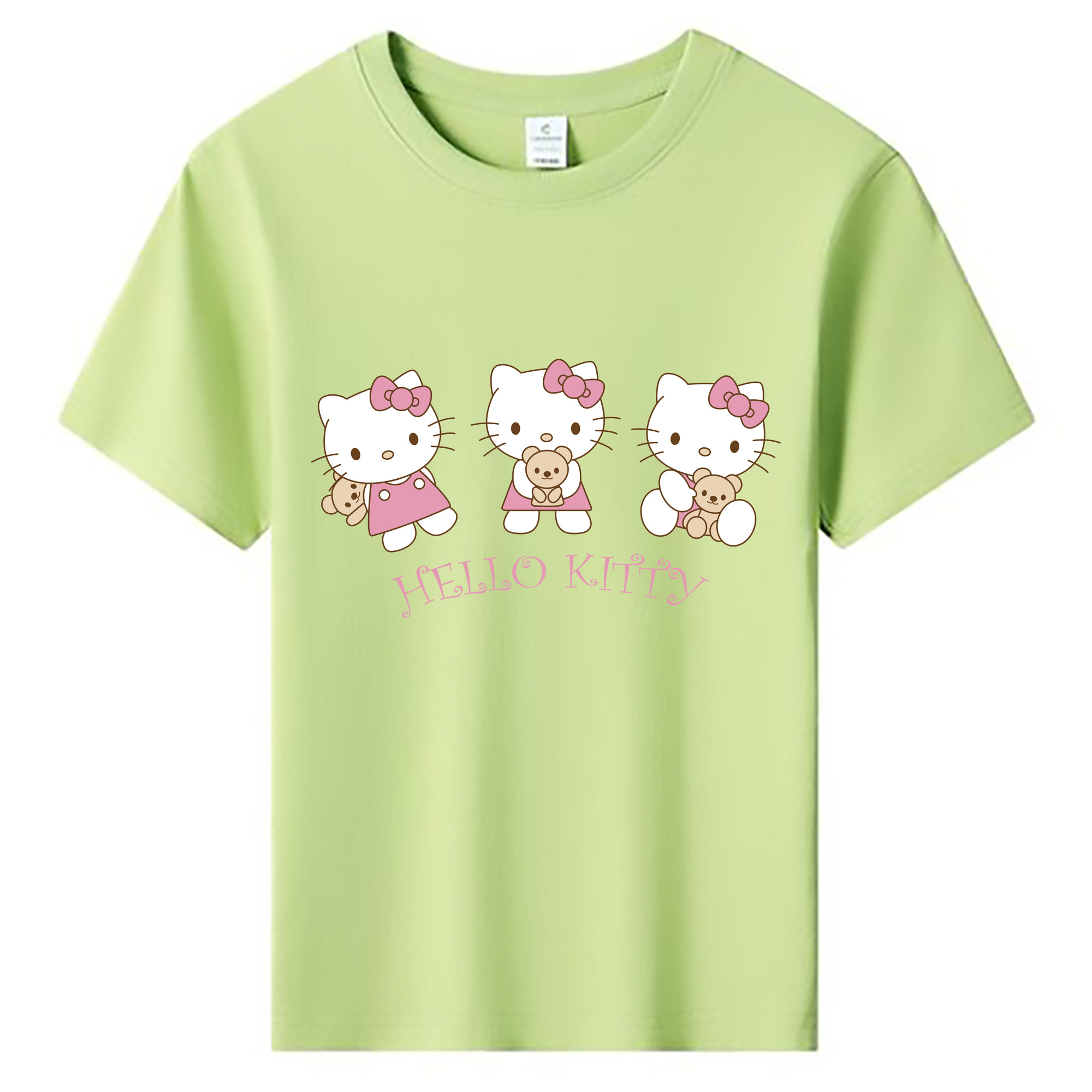 （画像用） Hello Kitty ハローキティ 綿100％キッズTシャツ（フロントプリント）